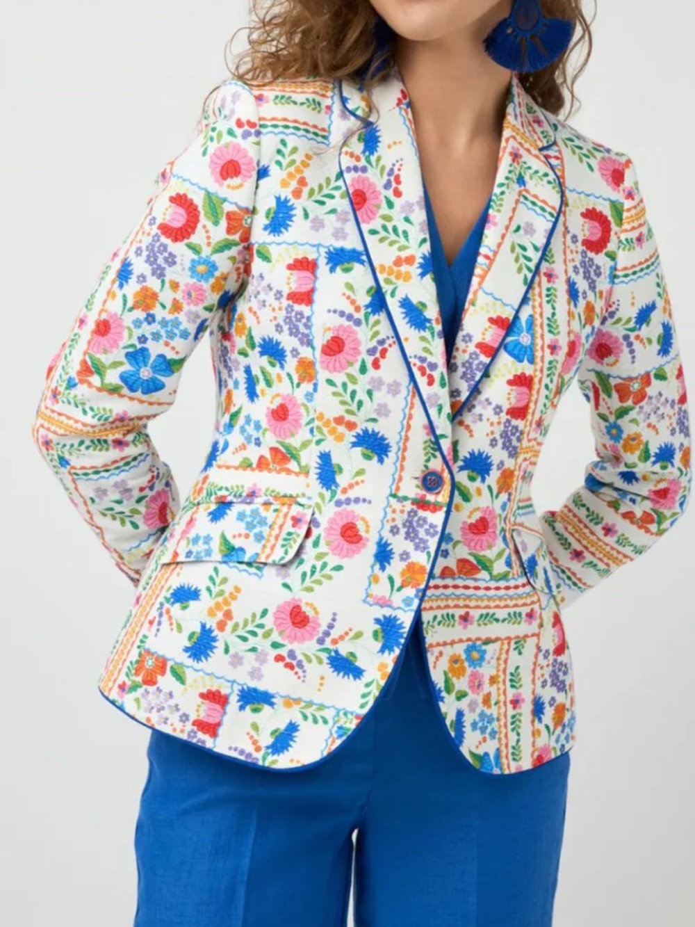 Boho Art Prep Tinta & Bariloche Herminia Women’s Size US 12 Blazer Floral
